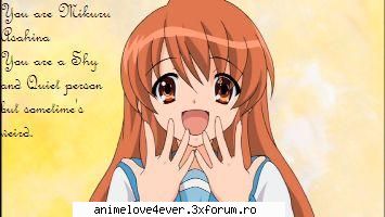 ce personaj eshti?
eu sunt mikuru the melancholy of haruhi suzumiya