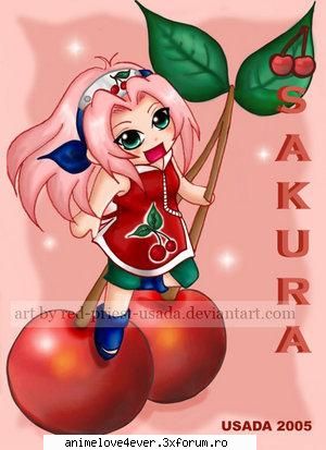 chibi fruits - domnisoara cireasa de pe tort - naruto